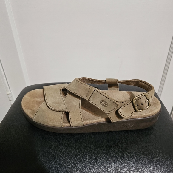 SAS Women's, Huggy Suede Adjustable Sandals, Tan, - Picture 3 of 13
